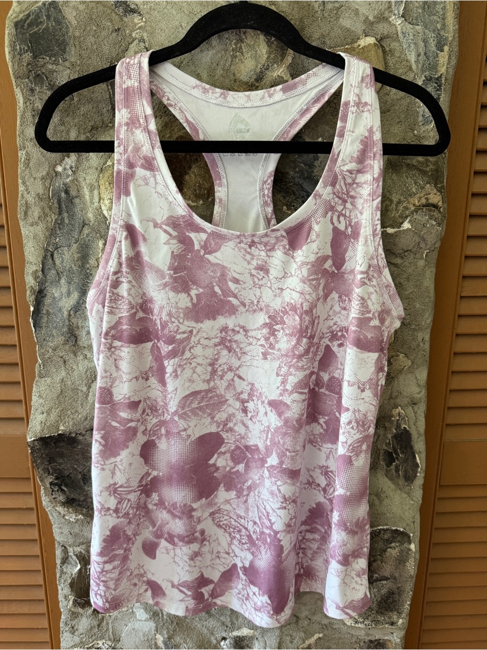 RBX-Light Pink Floral sporty Racerback Tank Top -  Women